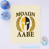 Molon Labe Spartan Masker Laurels beige Accent Flyer (Enkel)