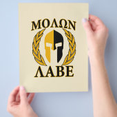 Molon Labe Spartan Masker Laurels beige Accent Flyer (Hand)