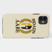 Molon Labe Spartan-masker Laurels beige Decor Case-Mate iPhone Case (Achterkant (horizontaal))