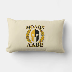 Molon Labe Spartan-masker Laurels beige Decor Kussen