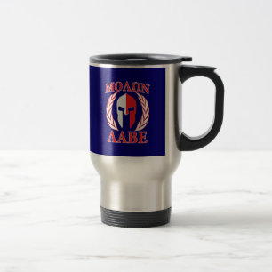 Molon Labe Spartan Masker Laurels Navy Blue Reisbeker