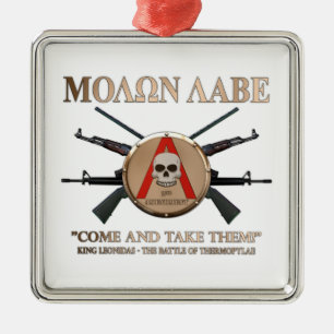 Molon Labe - Spartan Shield Metalen Ornament