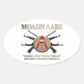 Molon Labe - Spartan Shield Ovale Sticker (Voorkant)
