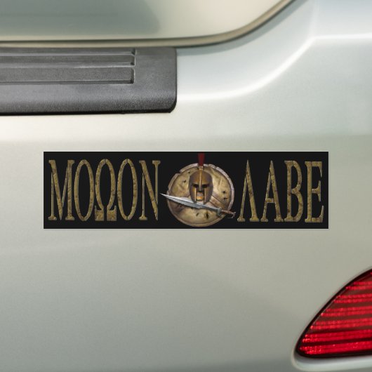 Molon Labe Spartan Sword Bmpr Sticker (Op auto)