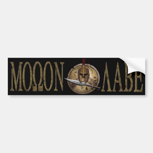 Molon Labe Spartan Sword Bmpr Sticker (Voorkant)