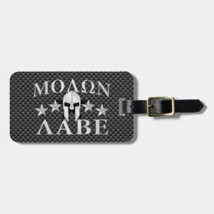 Molon Labe Spartan Warrior 5 sterren Bagagelabel