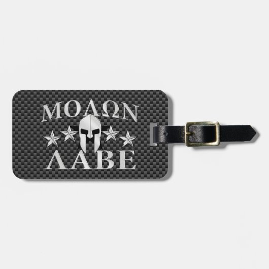 Molon Labe Spartan Warrior 5 sterren Bagagelabel (Voorkant horizontaal)