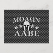 Molon Labe Spartan Warrior 5 sterren Briefkaart (Voorkant)