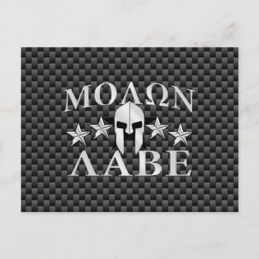 Molon Labe Spartan Warrior 5 sterren Briefkaart (Voorkant)