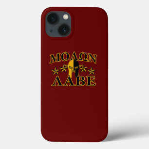 Molon Labe Spartan Warrior 5 sterren Burgundy iPhone 13 Hoesje