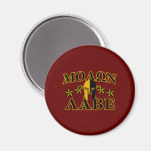 Molon Labe Spartan Warrior 5 sterren Burgundy Magneet (Voorkant / Achterkant)