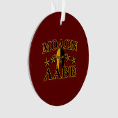Molon Labe Spartan Warrior 5 sterren Burgundy Ornament (voorkant)