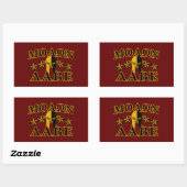 Molon Labe Spartan Warrior 5 sterren Burgundy Rechthoekige Sticker (Vel)