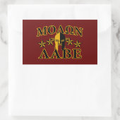 Molon Labe Spartan Warrior 5 sterren Burgundy Rechthoekige Sticker (Tas)