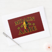Molon Labe Spartan Warrior 5 sterren Burgundy Rechthoekige Sticker (Envelop)