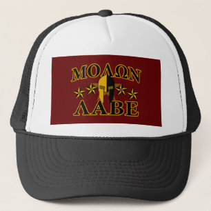 Molon Labe Spartan Warrior 5 sterren Burgundy Trucker Pet