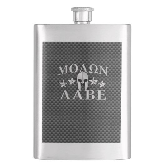 Molon Labe Spartan Warrior 5 sterren Flacon (Voorkant)