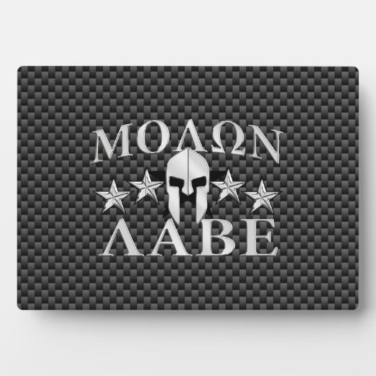 Molon Labe Spartan Warrior 5 sterren Fotoplaat (voorkant)