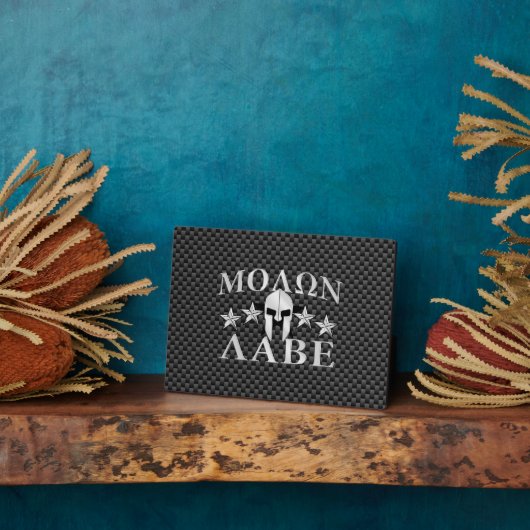 Molon Labe Spartan Warrior 5 sterren Fotoplaat (Zijkant)
