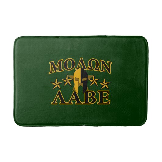 Molon Labe Spartan Warrior 5 sterren groen Badmat (Voorkant)