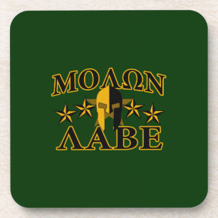 Molon Labe Spartan Warrior 5 sterren groen Drankjes Onderzetter