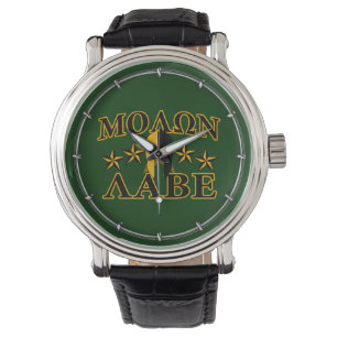 Molon Labe Spartan Warrior 5 sterren groen Horloge