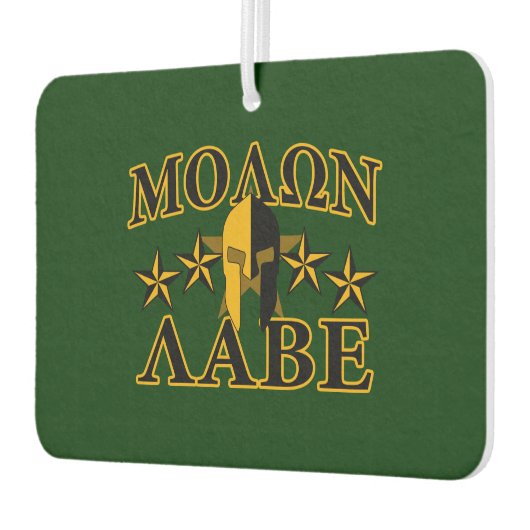 Molon Labe Spartan Warrior 5 sterren groen Luchtverfrisser (Links)