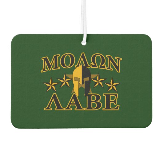 Molon Labe Spartan Warrior 5 sterren groen Luchtverfrisser (Voorkant)