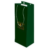 Molon Labe Spartan Warrior 5 sterren groen Wijn Cadeautas (Achterkant Gekanteld)