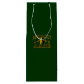 Molon Labe Spartan Warrior 5 sterren groen Wijn Cadeautas (Achterkant)