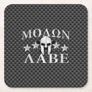 Molon Labe Spartan Warrior 5 sterren Kartonnen Onderzetters