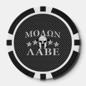 Molon Labe Spartan Warrior 5 sterren Poker Chips (Voorkant)