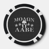 Molon Labe Spartan Warrior 5 sterren Poker Chips (Achterkant)