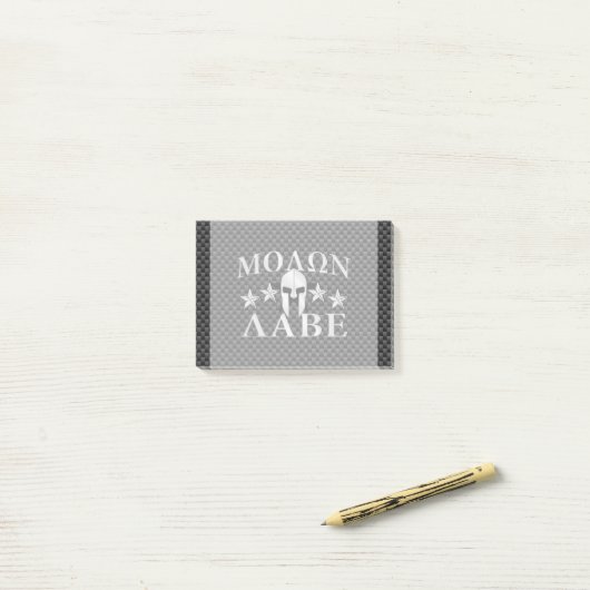 Molon Labe Spartan Warrior 5 sterren Post-it® Notes (Op bureau)