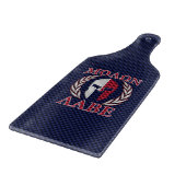 Molon Labe Spartan Warrior Blue Carbon Fiber Print Snijplank (Hoek)