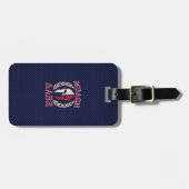 Molon Labe Spartan Warrior Carbon Fiber Chrome Bagagelabel (Voorkant horizontaal)