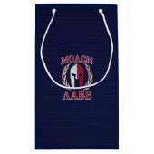 Molon Labe Spartan Warrior Carbon Fiber Chrome Klein Cadeauzakje (Achterkant)