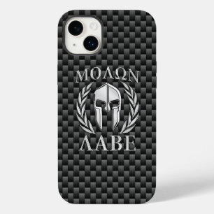 Molon Labe Spartan Warrior Carbon Fiber Print op e Case-Mate iPhone Case
