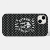 Molon Labe Spartan Warrior Carbon Fiber Print op e Case-Mate iPhone Case (Achterkant (horizontaal))