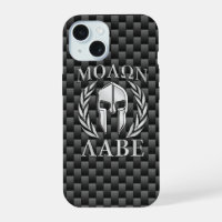 Molon Labe Spartan Warrior Carbon Fiber Print op e