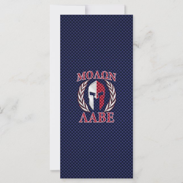 Molon Labe Spartan Warrior Carbon Print (Voorkant)