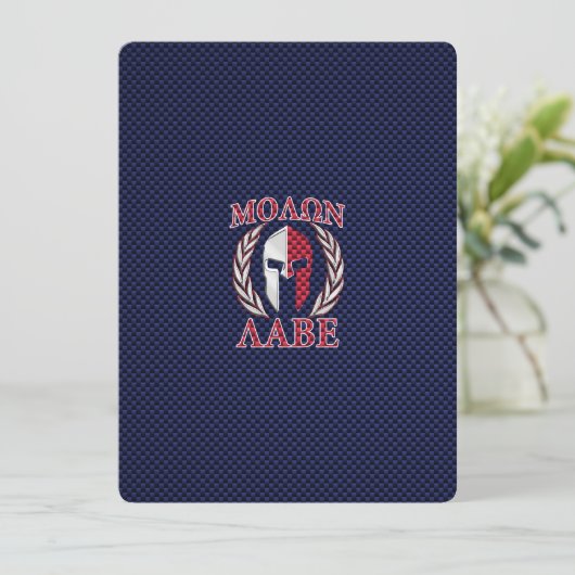 Molon Labe Spartan Warrior Carbon Print (Staand voorkant)