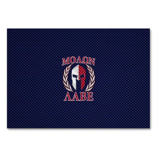 Molon Labe Spartan Warrior Carbon Print Kaart (Voorkant)