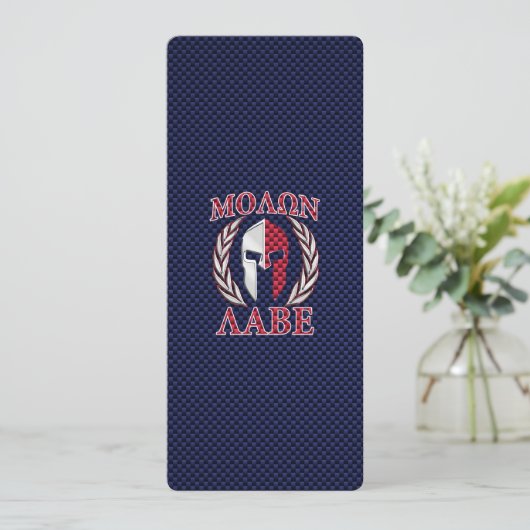 Molon Labe Spartan Warrior Carbon Style (Staand voorkant)