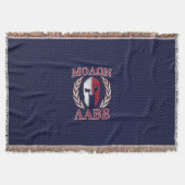 Molon Labe Spartan Warrior Carbon Style Deken (Voorkant)