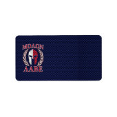 Molon Labe Spartan Warrior Carbon Style Etiket (Voorkant)