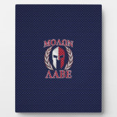 Molon Labe Spartan Warrior Carbon Style Fotoplaat (Voorkant)