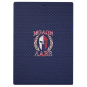 Molon Labe Spartan Warrior Carbon Style Klembord (Achterkant)
