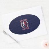 Molon Labe Spartan Warrior Carbon Style Ovale Sticker (Envelop)