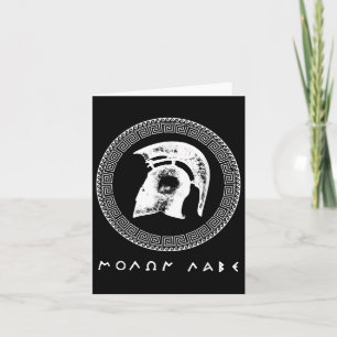 Molon Labe Spartan Warrior Helm Oude Griekse Oorlo Kaart